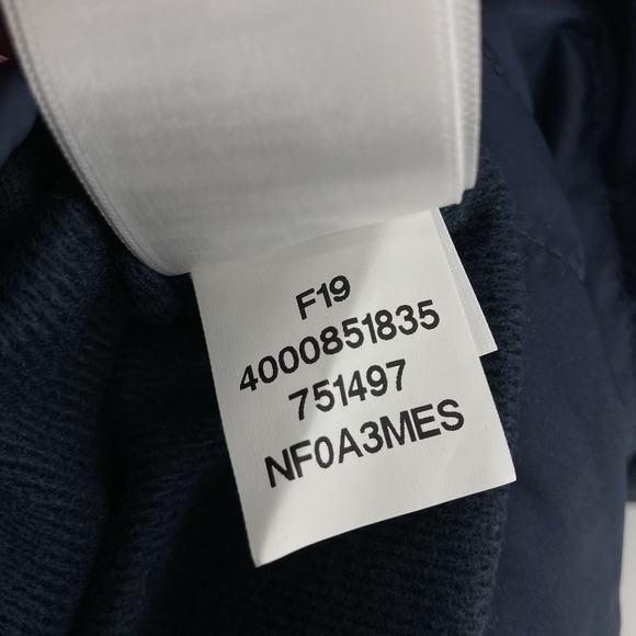 THE NORTH FACE Women Mossbud Reversible Parka Large Navy Insulated Hooded Coat - Picture 13 of 13